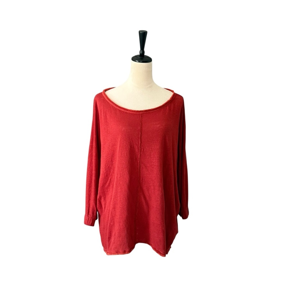 Sundance  Ariane 100% Linen Long Line Dolman Sleeve Tunic Top Size‎ Medium